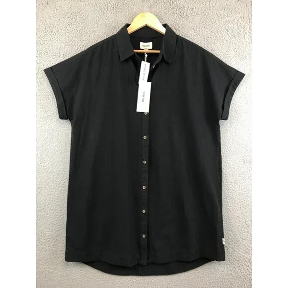 chinese dress ladies RHYTHM CLASSIC LINEN SHIRT DRESS